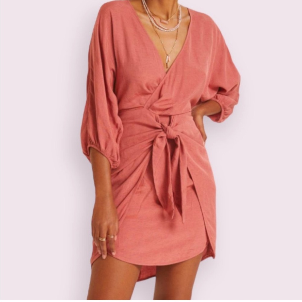 Anthropologie puff sleeve mini dress